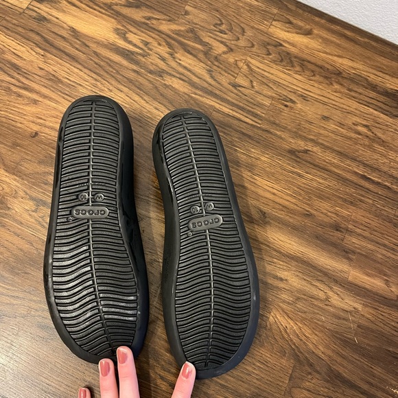 Crocs Black Brooklyn Flat size 10 - Picture 5 of 8